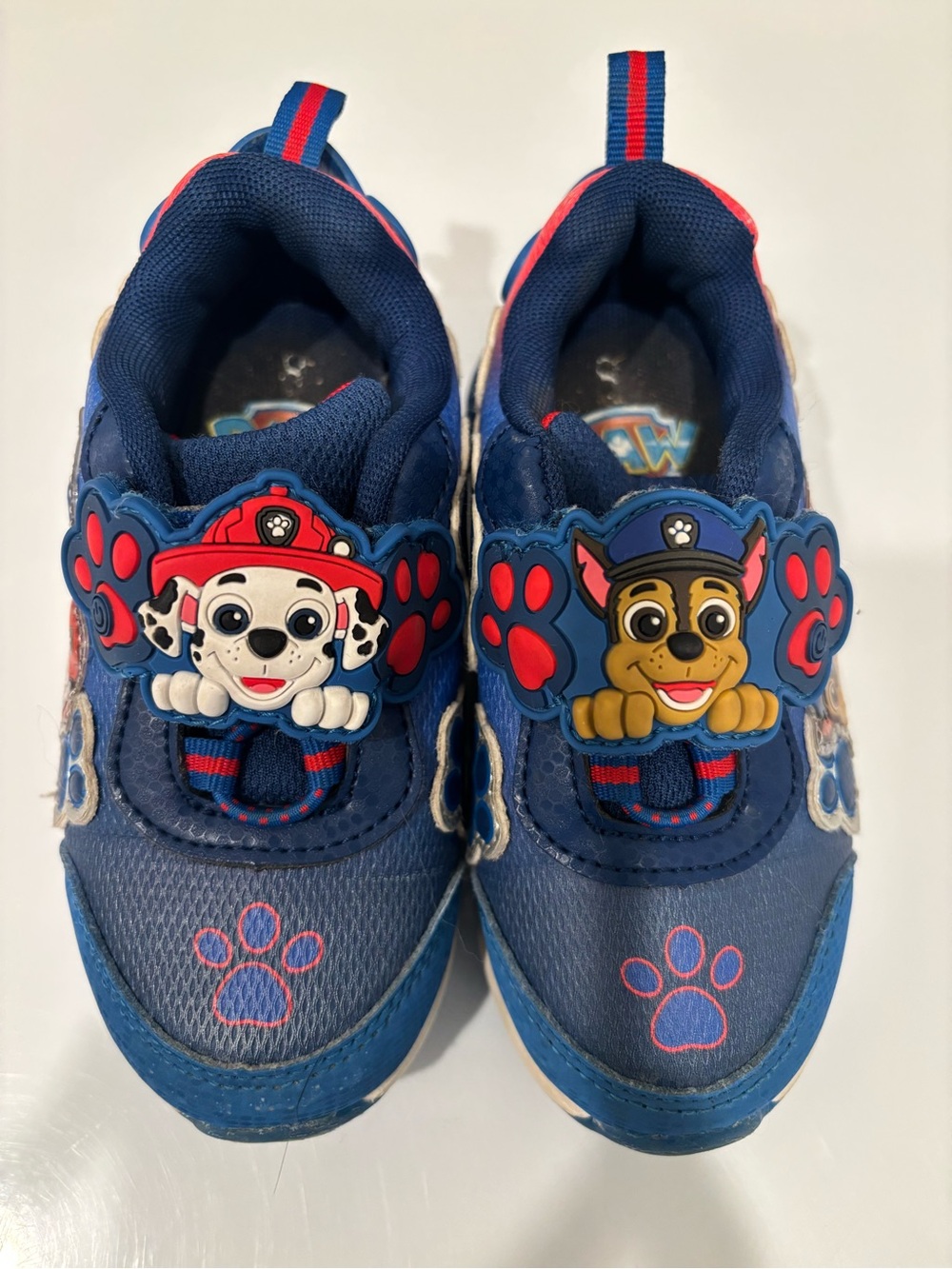 Kids Blue Paw Patrol Sneakers with Character Accents size 8